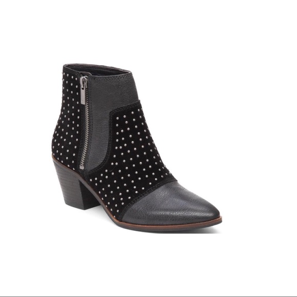 Lucky Brand Shoes - Lucky Brand Leeir Stud Booties Leather Suede Sz 8